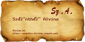 Szánthó Alvina névjegykártya